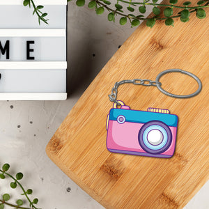 Camera Wooden Keychain