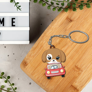 Dog Wooden Keychain