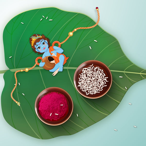 Krishna Wooden Rakhi