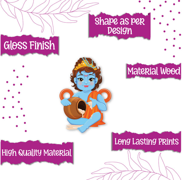 Krishna Wooden Rakhi