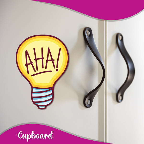 Aha Bulb Wooden Fridge Magnet