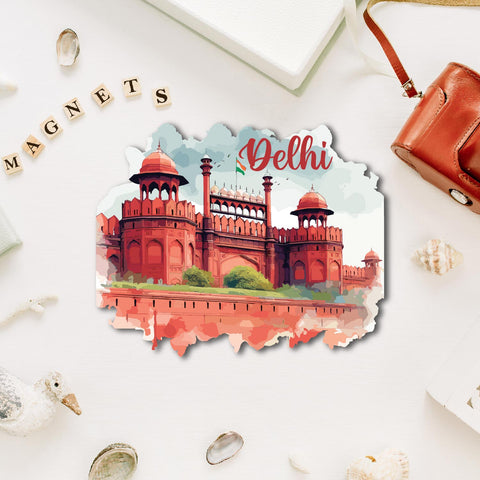 Delhi Wooden Fridge Magnet