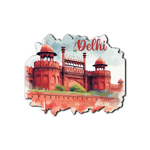 Delhi Wooden Fridge Magnet