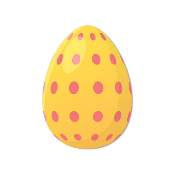 Easter Egg Yellow Wooden Fridge Magnet