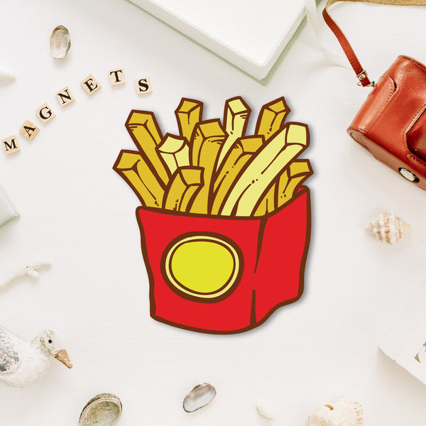 Fries Wooden Fridge Magnet