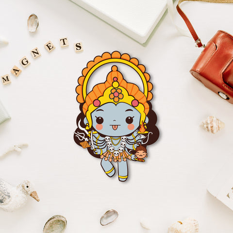 Goddess Kali Wooden Fridge Magnet