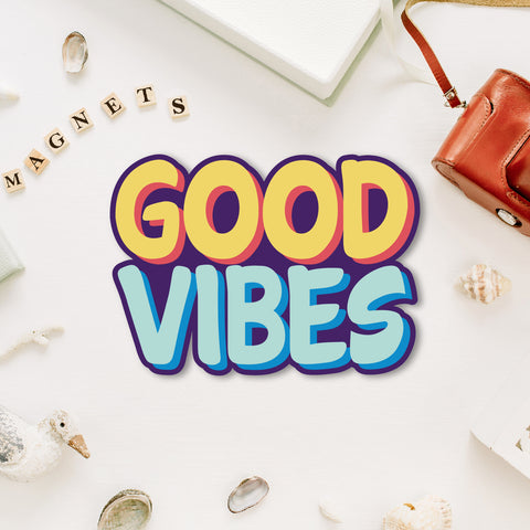 Good Vibes Wooden Fridge Magnet