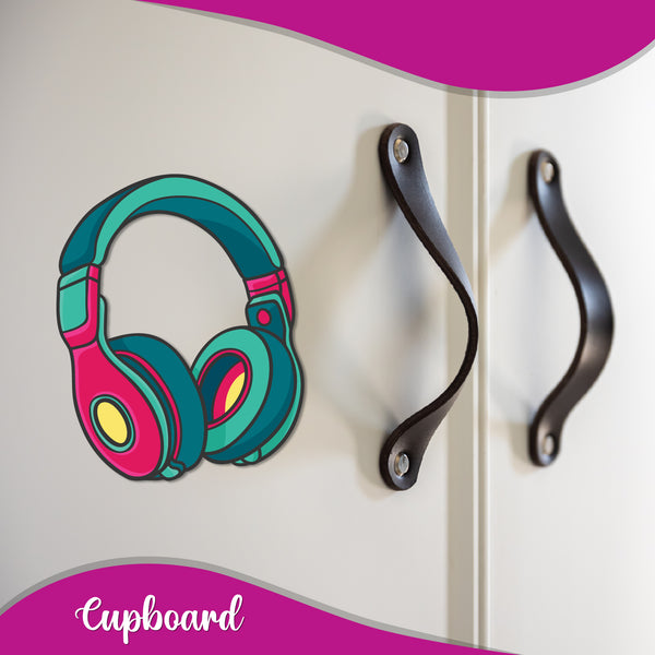 Headphone Wooden Fridge Magnet