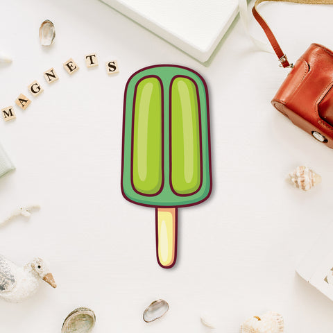 Icecream Stick _Green Wooden Fridge Magnet