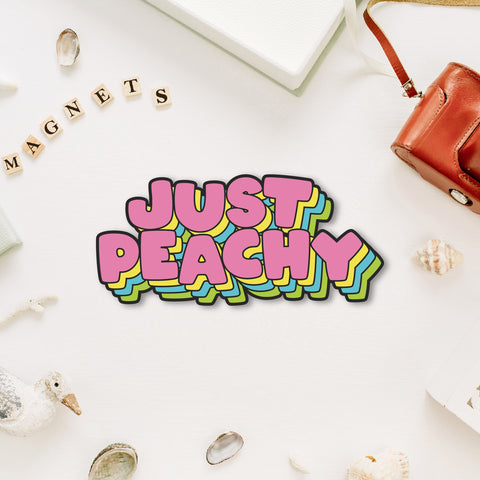 Just Peachy Wooden Fridge Magnet