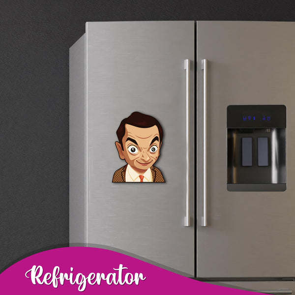 Mr. Bean Wooden Fridge Magnet