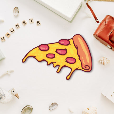 Pizza Slice Wooden Fridge Magnet