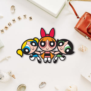 Powerpuff Girls Wooden Fridge Magnet