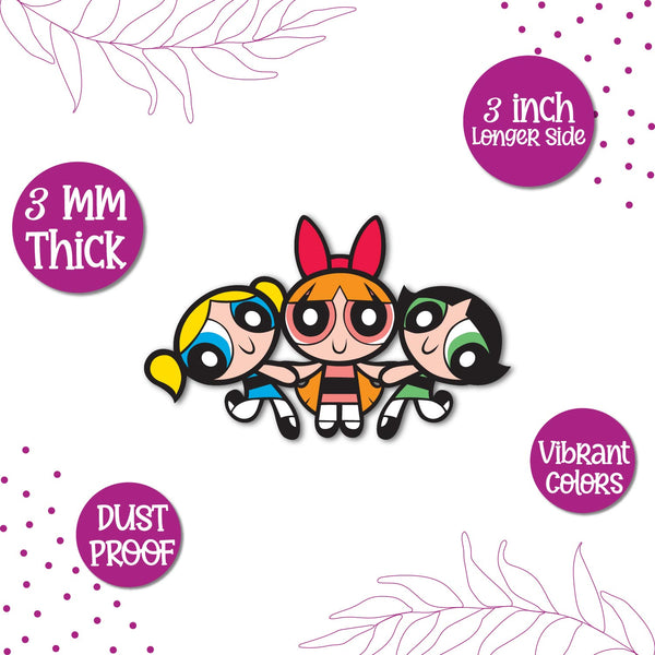 Powerpuff Girls Wooden Fridge Magnet