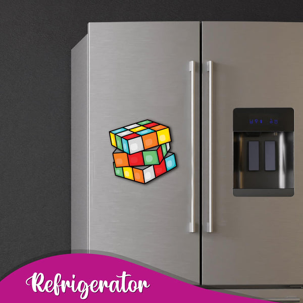 Rubik's Cube Wooden Fridge Magnet