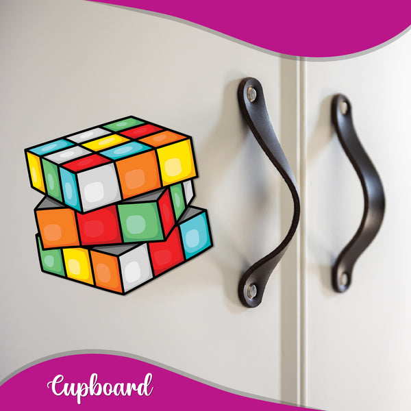 Rubik's Cube Wooden Fridge Magnet