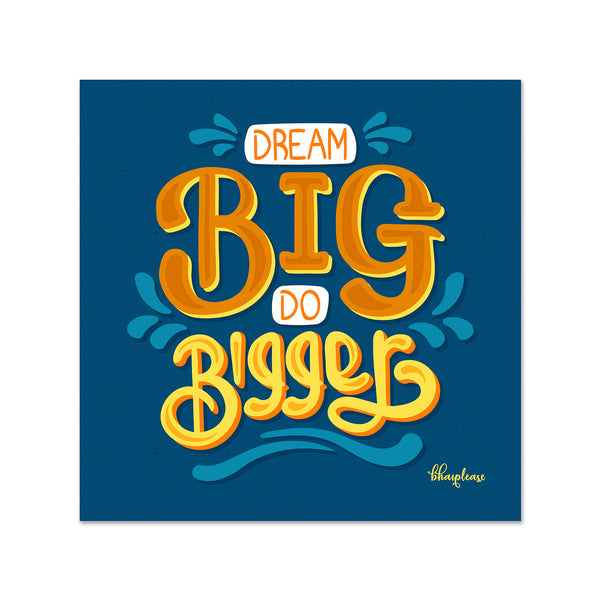 Dream Big Do Bigger Wooden Fridge Magnet