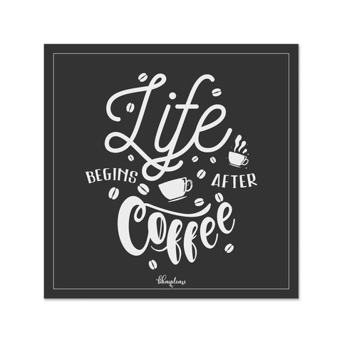 Life Begins After Coffee Wooden Fridge / Refrigerator Magnet